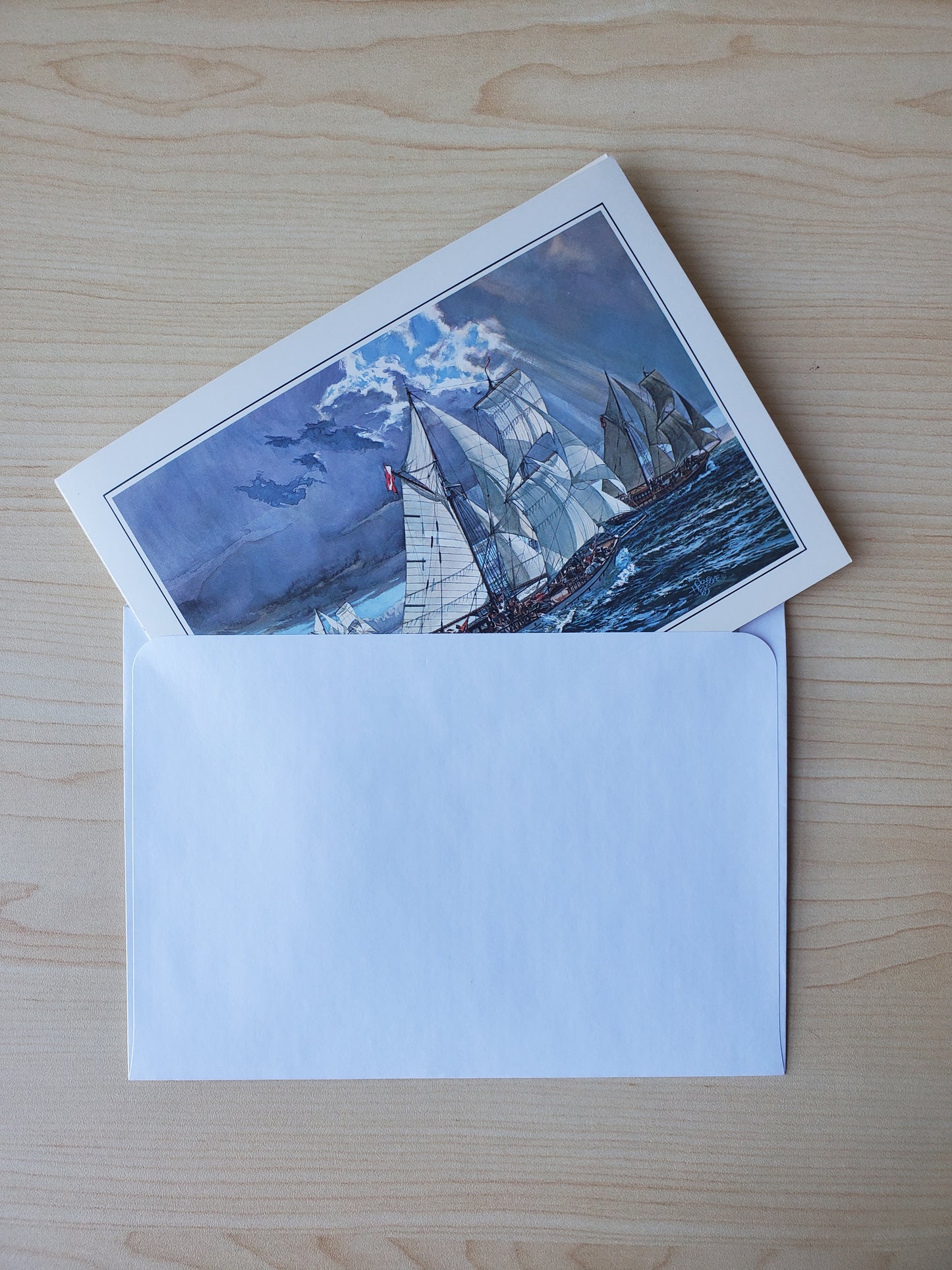 Example Listing: Cards - Three Small Brigantines Cards & Envelopes