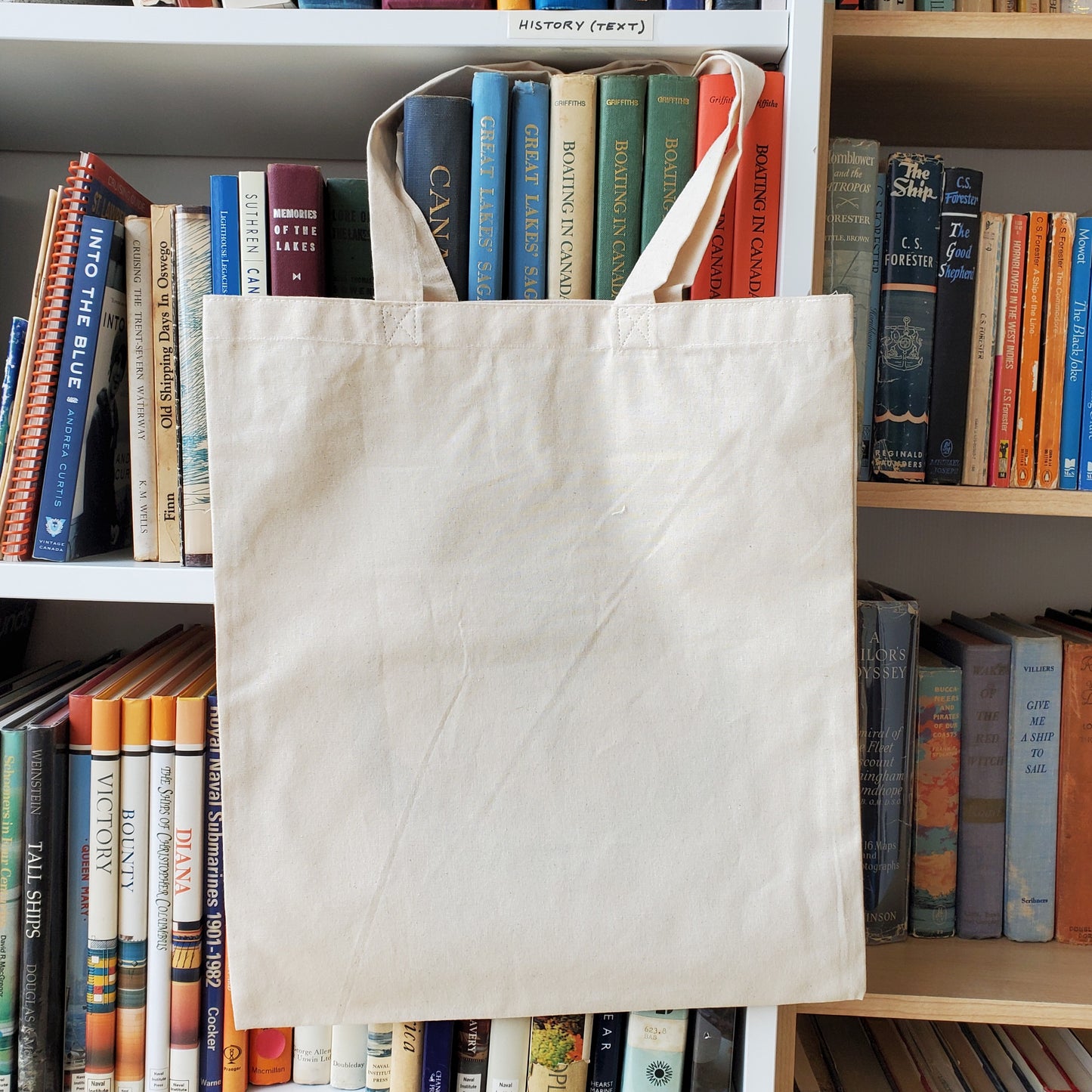 Example Listing: Cotton Tote - Brigs Crest (Sea Blue)