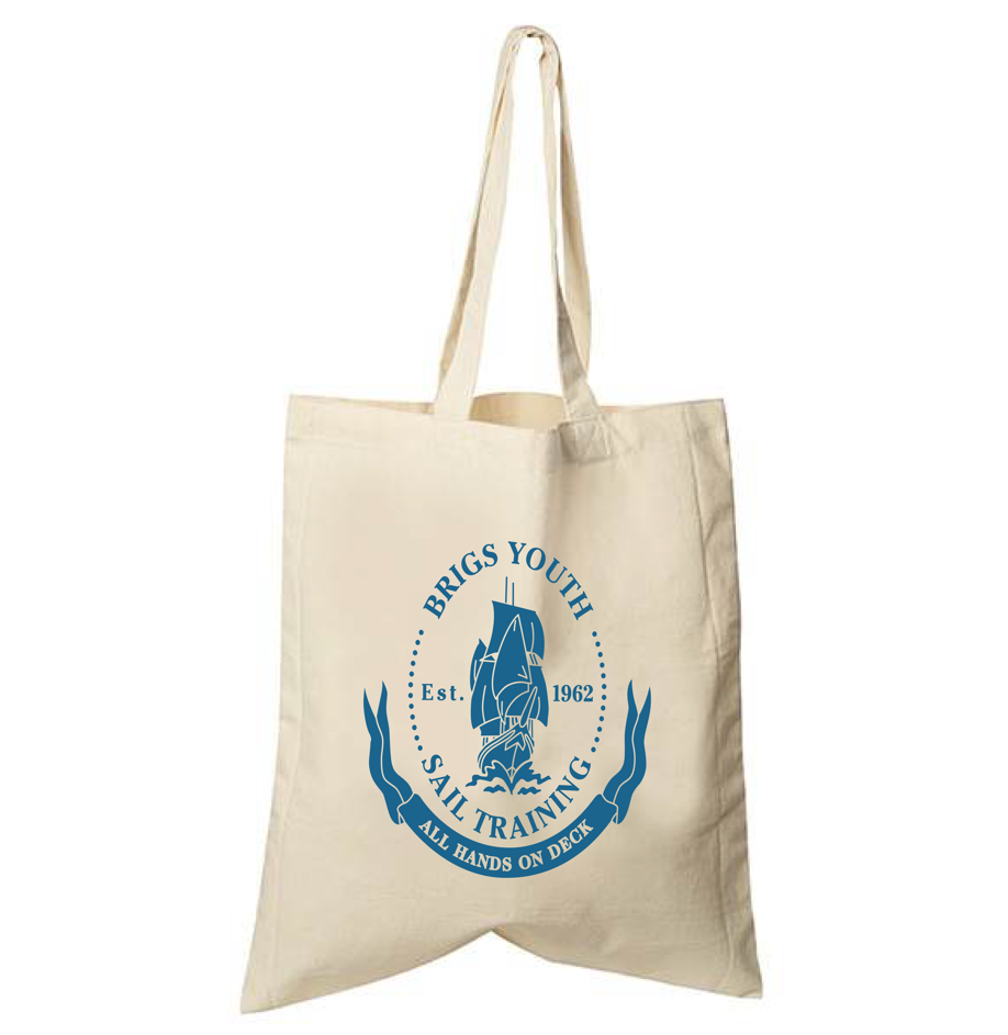 Example Listing: Cotton Tote - Brigs Crest (Sea Blue)
